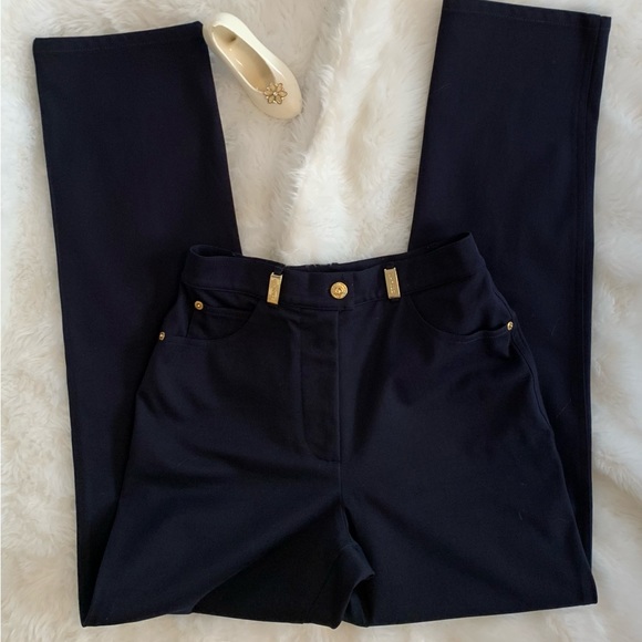 ST. JOHN Sport by Marie Gray navy cotton Twill ladies trousers in size 2… - Picture 4 of 12